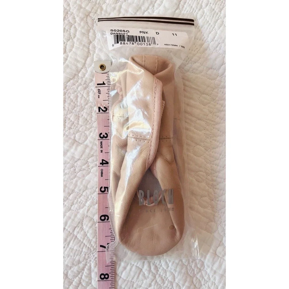 Bloch Childrens Dansoft Pink Leather Ballet Shoes Size 11D NEW